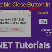 How To Disable Close Button In Windows Form Visual Basic Net Free Source Code VB Net Tutorial