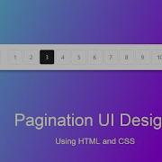 Simple Pagination UI Design Using HTML CSS