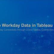 Analyze Live Workday Data In Tableau Desktop