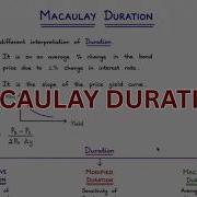Macaulay Duration