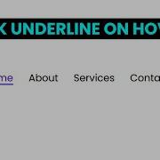 Underline Link Hover Effect With Free Source Code