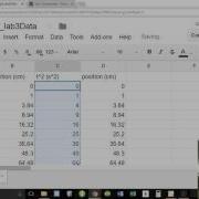 Linearization Of Data With Graphical Analysis And Google Sheets