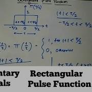 Elementary Signals Rectangular Pulse Function Basic Concepts