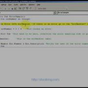 Handling Errors In VBA