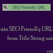 Generate SEO Friendly URL From String In PHP