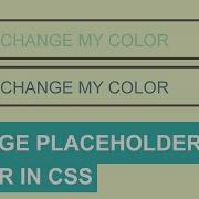 How To Change CSS Placeholder Color Quick Tutorial