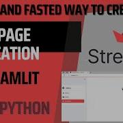 How To Create Streamlit Multipage Application Fast And Easy In Python