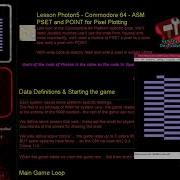 Lesson Photon5 Commodore 64 ASM PSET And POINT For Pixel Plotting