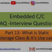 What Is Static Storage Class And Its Use Cases Embedded C Interview Questions