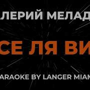 Валерий Меладзе Се Ля Ви Караоке От Langer Miami