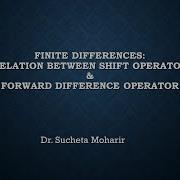 Finite Differences Relation Between Shift Operator Forward Difference Operator