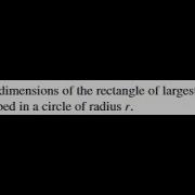 Optimization Rectangle Inscribed Within Circle