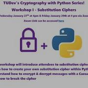 Криптография TUDev с Python Workshop Замещающий шифр