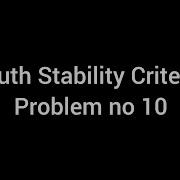 Routh Stability Criteria Problem No 10
