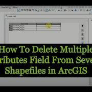How To Delete Multiple Attributes Field From Several Shapefiles In ArcGIS