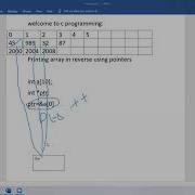 Printing Elements Of Array In Reverse Order Using Pointers