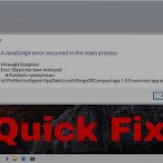 A JavaScript Error Occurred In The Main Process Message FIX Guide