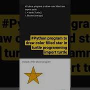 Python Program To Draw Color Filled Star In Turtle Programming Python Color Filled Star In Turtle