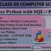 Interface Python With MySQL Part 1 Introduction Connectivity CBSE Class 12 Computer Science