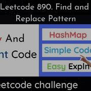 Leetcode 890 Find And Replace Pattern Hindi