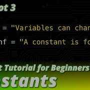 Godot 3 GDScript Tutorial Constants
