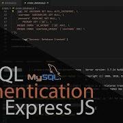 MySQL Authentication With Express JS