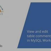 View And Edit Table Comments In MySQL Workbench