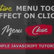 Creative Menu Toggle Effects On Click With Images Simpe Javascript Tutorial