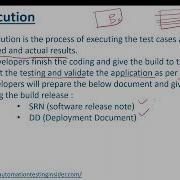 Test Execution Process Environment Setup Release Notes Executing Test Cases