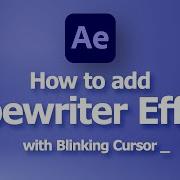 After Effects Typewriter Effect With Blinking Cursor Typing Text Effect Motion Graphic Tutorial