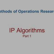 MEIE3271 Methods Of OR 05 IP Algorithms 001