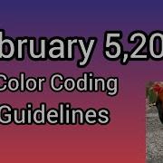 February 5 2026 Color Coding Guidelines