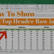 How To Show Header Row In Microsoft Excel Sheet Make Header Row Visible In Excel