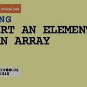 Insert An Element In An Array Makecode Coding Block Coding Python