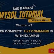 Chapter 3 LIKE Command And Wildcard Characters In SQL With Example Sql Mysql