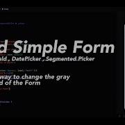 Build A Simple Form TextField DatePicker Segmented Picker 1minSwiftUI