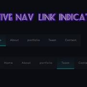 Active Nav Link Indicator With CSS Javascript