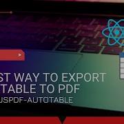 How To Export Html Table To Pdf