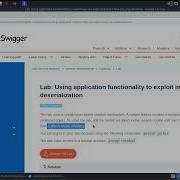 Lab Using Application Functionality To Exploit Insecure Deserialization Insecure Deserialization