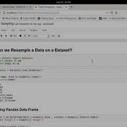 How To Re Sample A Whole Table Dataset Using Python 3