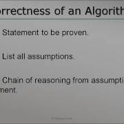 Correctness Of An Algorithm