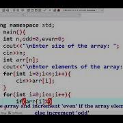 How To Count The Number Of Even And Odd Elements In An Array In C