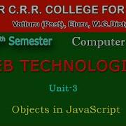 16 BSc 3 6 Computers Web Technologies Unit 3 Objects In JavaScript