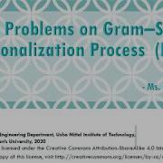 Problems On Gram Schmidt Orthogonalization Process Part II