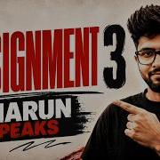Assignment 3 Tharun Speaks Cohort 15