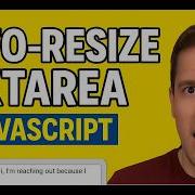 Auto Resize Textarea JavaScript No Libraries 1 Line Fix Vanilla JS Tutorial