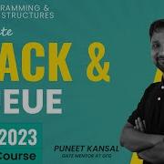 Stack Queue Programming Data Structures GATE 2023 CRASH COURSE