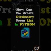 How Can We Create Dictionary From List In Python Python Coding Programming