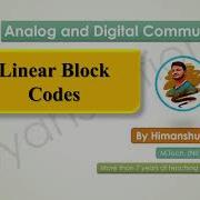 Lecture 44 Linear Block Codes Hamming Codes Aktu Digitalcommunication Gate2024