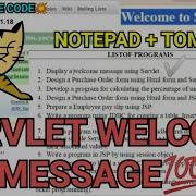 Display A Welcome Message Using Servlet Java Servlet Advanced Java Programming Servlet Lab